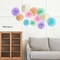 Pastel Tissue Paper Pom Poms Party Decorations Rainbow Ice Cream Easter Macaron Flowers Wall Hanging Décor Supplies Birthday Bridal Baby Shower Colorful Pink Purple Peach Mint Green Blue Ivory